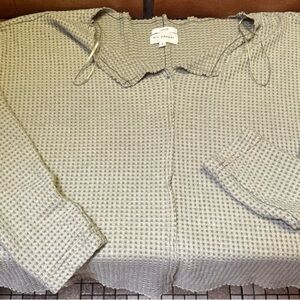 Blu Pepper Textured Gray Cardigan